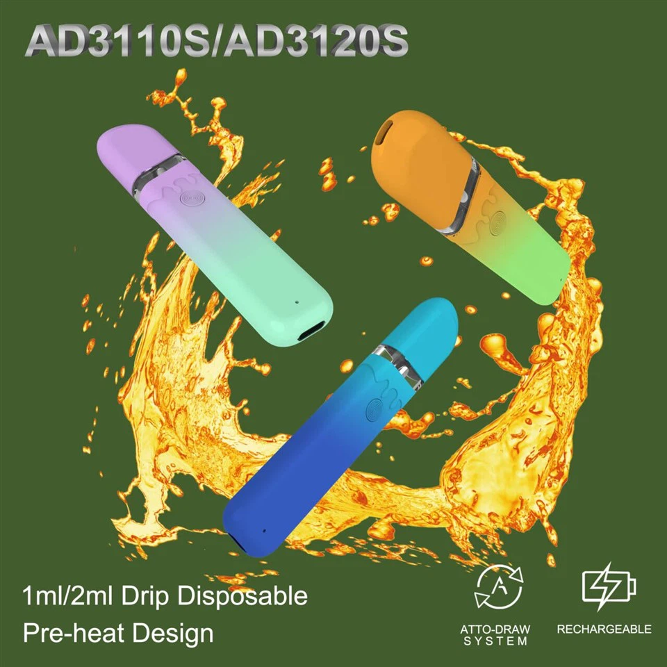 1ML 2ML Drip Design Air-draw Rechargeable Disposable Vape